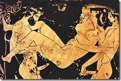 Greek vase with threesome act