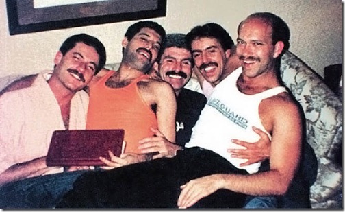 Freddie mercury con gli amici di New York
